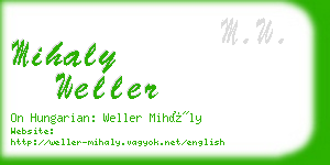 mihaly weller business card